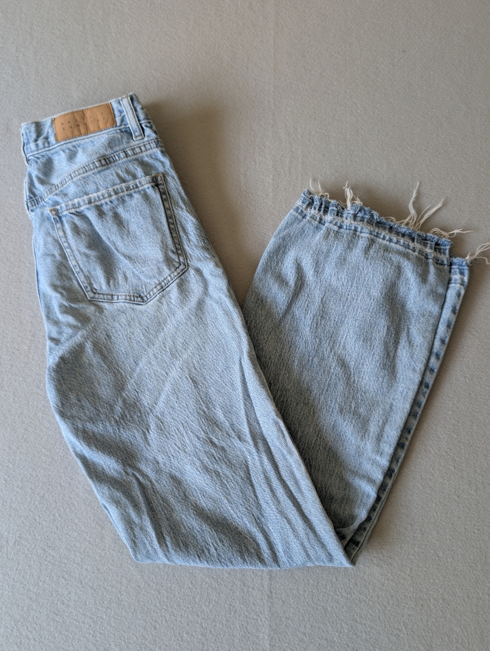 PacSun High Rise Bootcut Light Wash Distressed Jeans Soft Cotton Boho Sz 28/6R